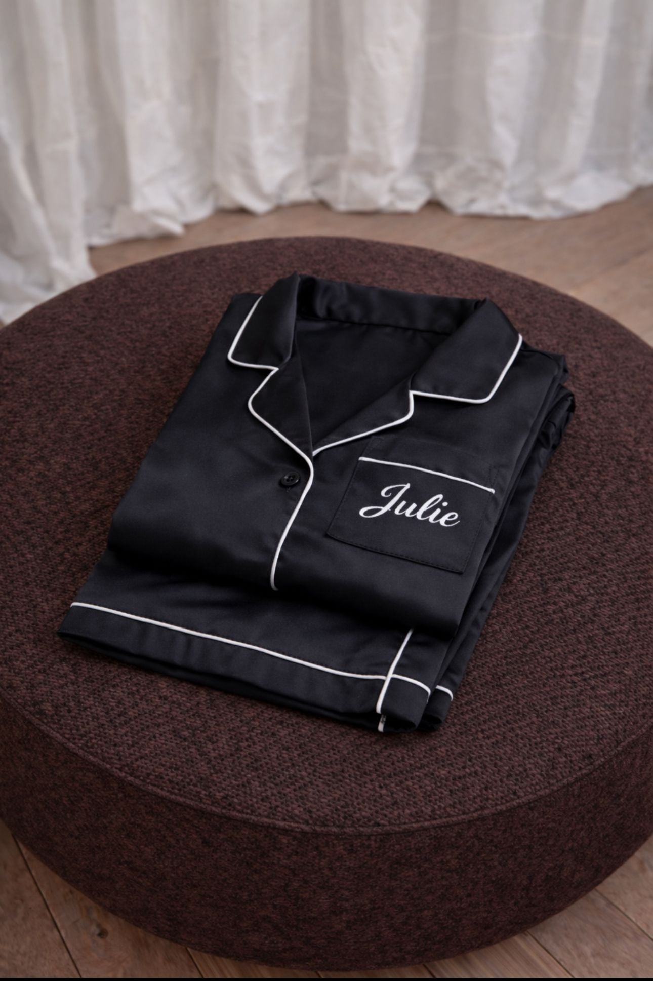 Pyjama satin noir