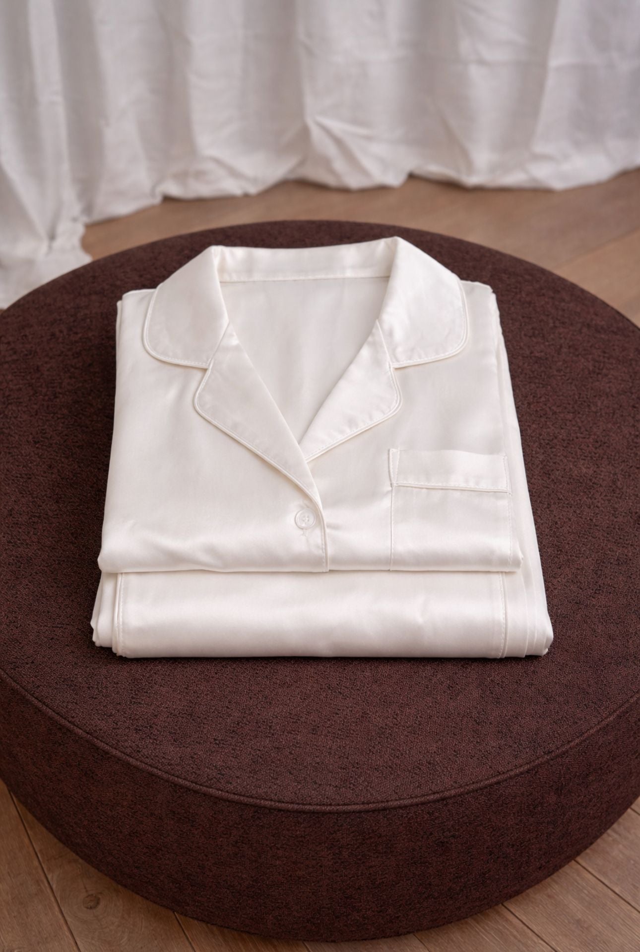 Pyjama satin blanc